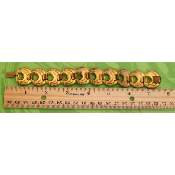 Vintage Intricate Shell Links Bracelet 7 inch by Spain - W8 - Picture 3 of 3